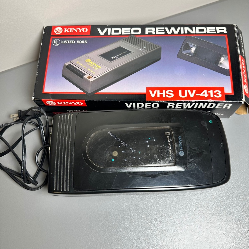 Kinyo VHS‎ UV-413 Video Cassette Rewinder Player with Cord in Box